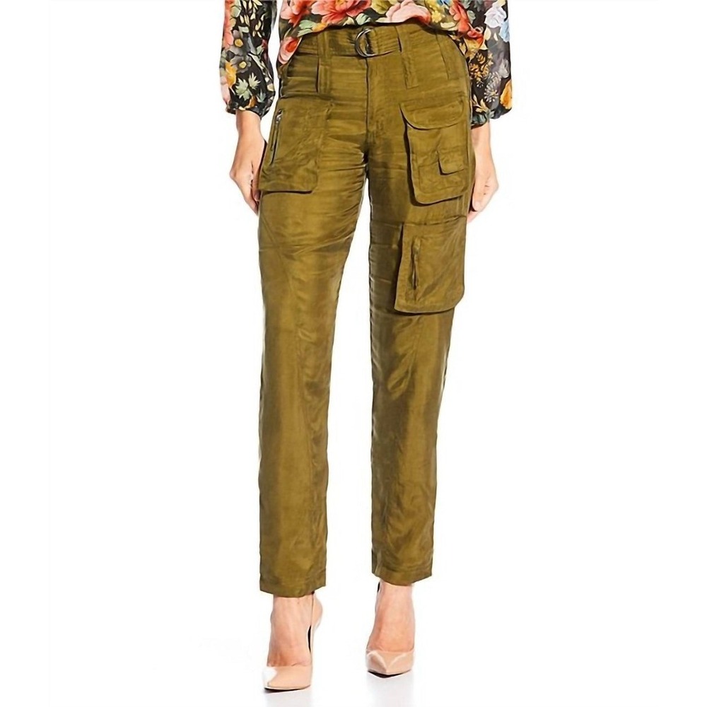 Pete & Greta Johnny Was Olive Green Cargo Pants Multi Pocket Utility Trousers 2